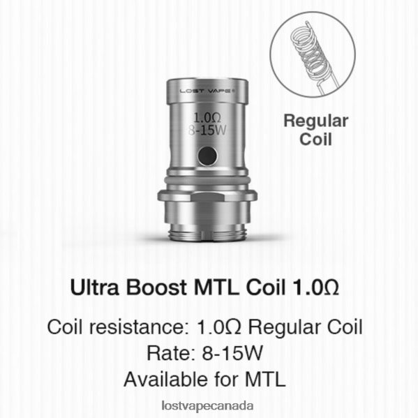 Lost Vape Ultra Boost Coils (5-Pack) 220P8B350 - Lost Vape Disposable MTL V2 1.ohm
