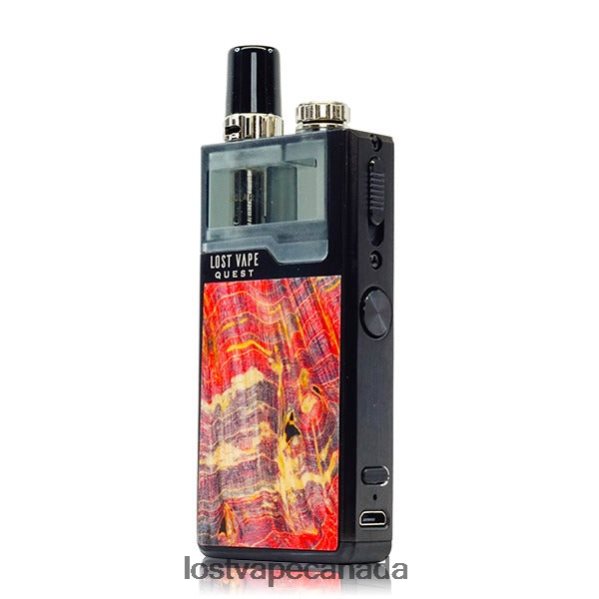 Lost Vape Quest Orion Q Pod Device Full Kit 220P8B474 - Lost Vape Price Canada Black/Red Stabwood