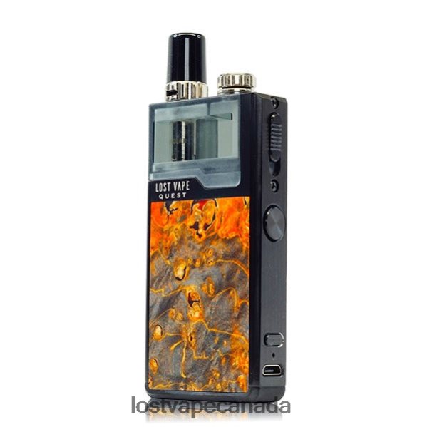 Lost Vape Quest Orion Q Pod Device Full Kit 220P8B475 - Lost Vape Flavors Canada Black/Ochre Stabwood