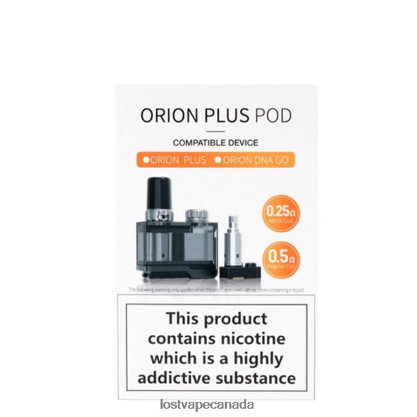 Lost Vape Orion Plus DNA Pod Cartridge Pack | Includes 2 Coils 220P8B407 - Lost Vape Review Regular