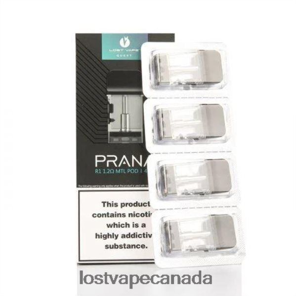 Lost Vape Prana Pods (4-Pack) 220P8B400 - Lost Vape Disposable R1 1.2ohm