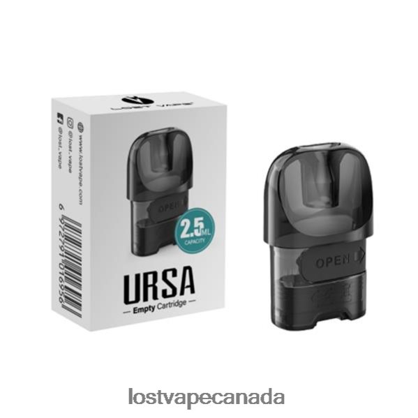 Lost Vape URSA Replacement Pods 220P8B215 - Lost Vape Flavors Canada Black (2ML Empty Pod Cartridge)